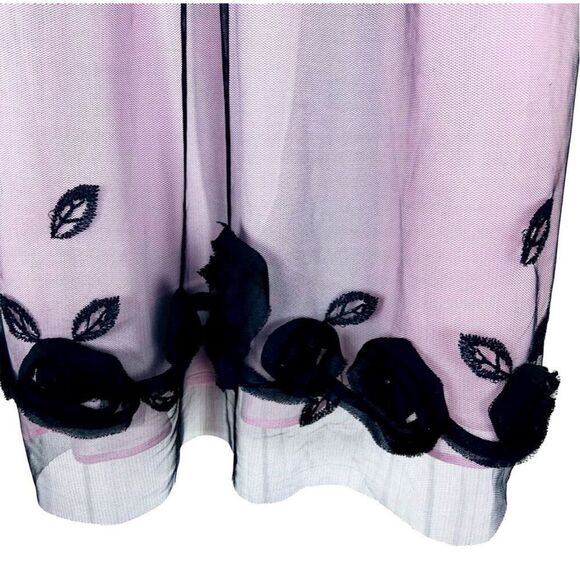 Ivy & Annabelle Pajama Nighties Baby Dolls Black Pink Size L - Picture 2 of 6